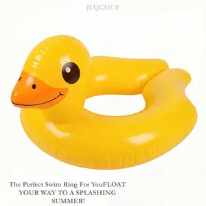 Inflatable Duck Swim Float Seat, Pool Toys for Kids Ages 3+, Rubber Swimming Ring, Fun and Safe Water Play Accessory