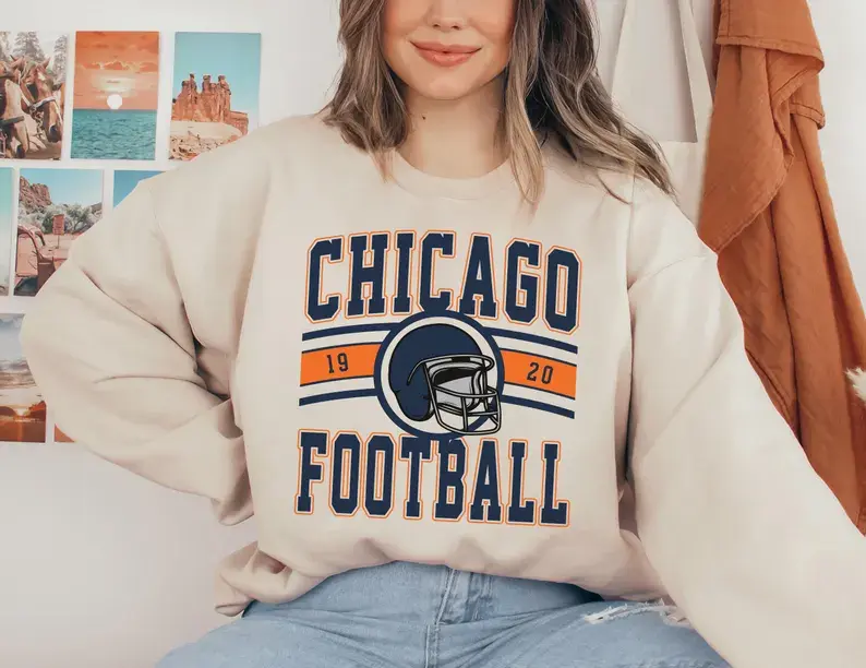 Vintage Chicago Football Crewneck Sweatshirt, Bears Shirt, Tee T-Shirt Youth Shirt