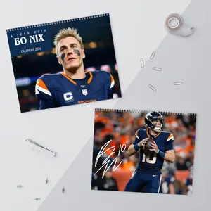 Bo Nix 2026 Calendar, Broncos Football Wide Receiver Wall Calendar, Football Player Calendar, Home & Office Decor Gift for Fans