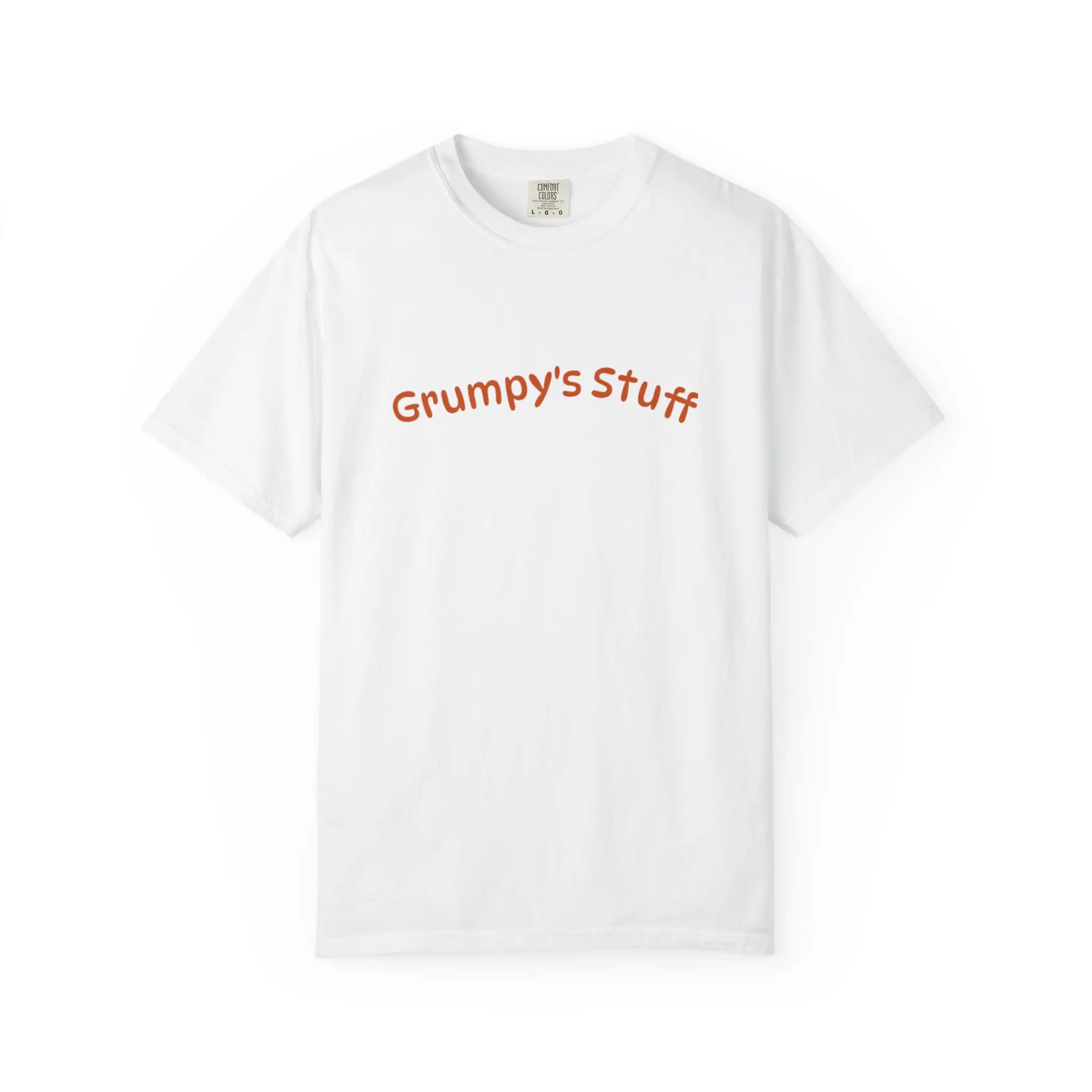 (Unisex) Men's / Women's Grumpy's Stuff Orange Print Streetwear T-Shirt.  Casual, Urban wear.