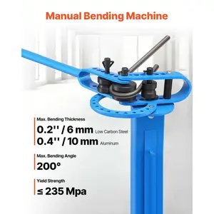 VEVOR Manual Bending Machine with 14 Bending Dies, 200 Heavy-Duty Bending Tool for Copper Aluminum Iron Pipes, Ideal for HVAC Air Conditioning Refrigerator Auto Repair