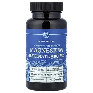 Nobi Nutrition Magnesium Glycinate, Maximum Absorption, 120 Capsules (250 mg per Capsule)