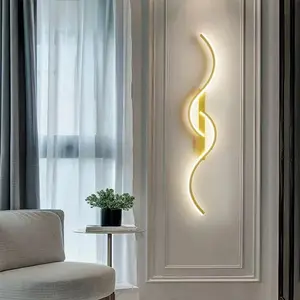 Modern gold 60/80cm LED wall lamp, hard-wired installation aluminum wall lamp, suitable for living room, dining room, bedroom, kitchen, bedside and other places living room decorative lighting fixtures, Led Decorative Lights