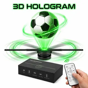 3D Hologram Projection Light 42CM Two-Blade Hologram Display Fan Plug & Play LED Advertising Display Easy Wall Mount for Parties Decorations & Gifts
