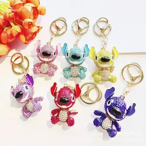 Disney Stitch Keychain Vibrant Character Design for Fans Durable Material Perfect for Bags Keys & Backpacks Compact Size Easy to Clean