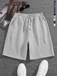 Men's Solid Color Loose Fit Casual Shorts for Summer