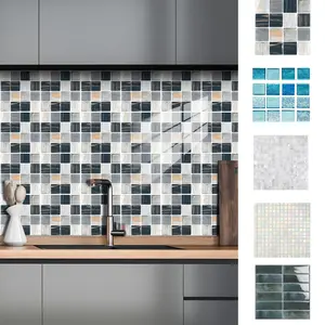Minimalist Room Decor Wall Stickers, Luxury Modern Mosaic Style, Self-Adhesive, Kitchen Splash Proof, Bathroom Tile Decor, Furniture Renovation