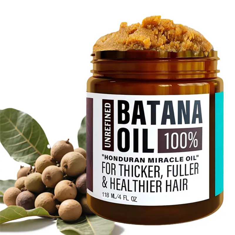 BARUBT 100% Unrefined Batana Oil fromHonduras-Get Fuller, Thicker, HealthierHair.Great Gifts for Women & Men Conditioner Haircare Silky -Hair Nutrition Comfort Frizz Color