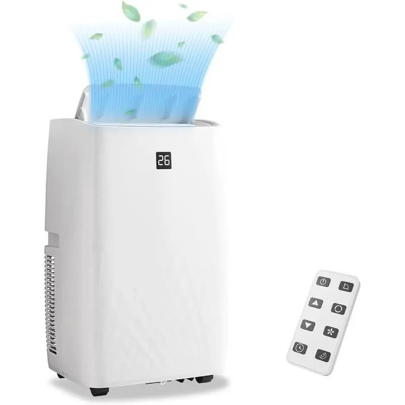 14,000 BTU Portable Air Conditioner - Cools Rooms Up to 700 Sq. Ft., Features Remote Control, Sleep Mode, 24H Timer, and Easy Window Installation Kit