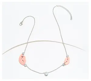Diamonique x Melissa McGoff Lips Motif Necklace, Sterling Silver
