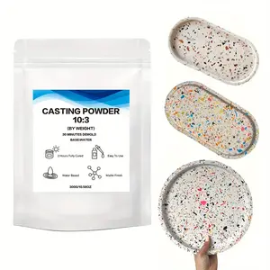 LEQU 300G Plaster Casting Powder, Fast Curing Casting Powder for Beginners, 20-30 Minutes Demolding, Natural Mineral Casting Powder, Easy to Mix Non-toxic DIY Home Art.