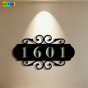 1pc House Number 1601 Metal Wall Art, Classic House Number Statue Mural, Ideal Gift for New Year, Housewarming, Home Decor Enthusiasts,  Metal Wall Decor Wall Sculptures, Perfect for Front Door Wall & Garden Fence, House Number Decor Enthusiasts