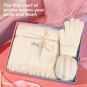 Creative Winter Valentine's Day Gift for Girlfriend Scarf Gift Box