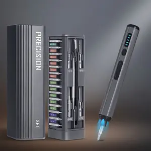 Precision Electric Repair Screwdriver Set, 52-In-1 Magnetic Storage, Phone Computer Watch Disassembly Tool, Lithium Batteries Included