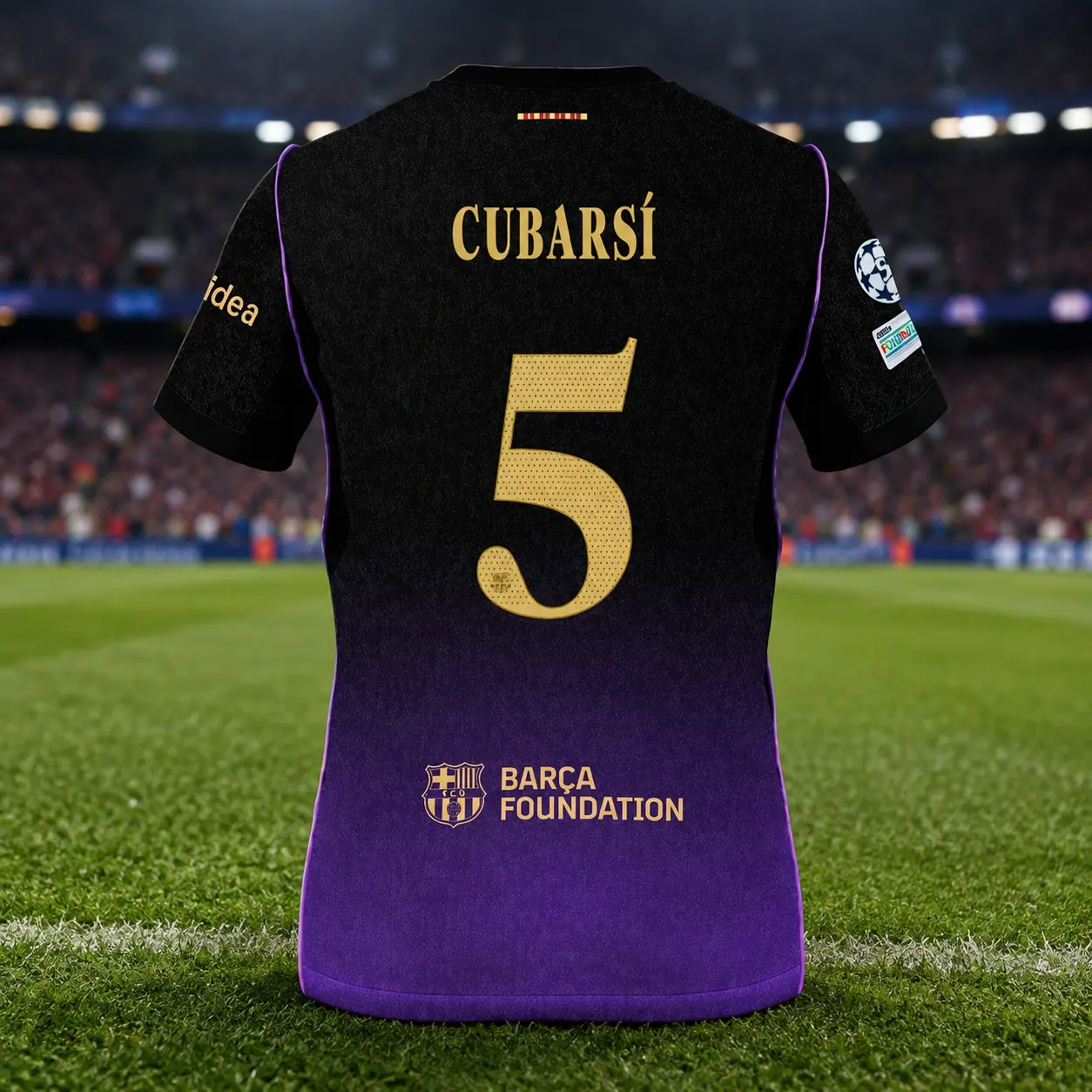 Unisex Purple #5 Cubarsi Soccer Jersey FC Away Stadium Shirt 2026-27 Away Shirt Football Shirt Breathable Fan Style