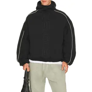 Fear of God ESSENTIALS Active Trace Modern Fleece Hoodie in Vintage Black