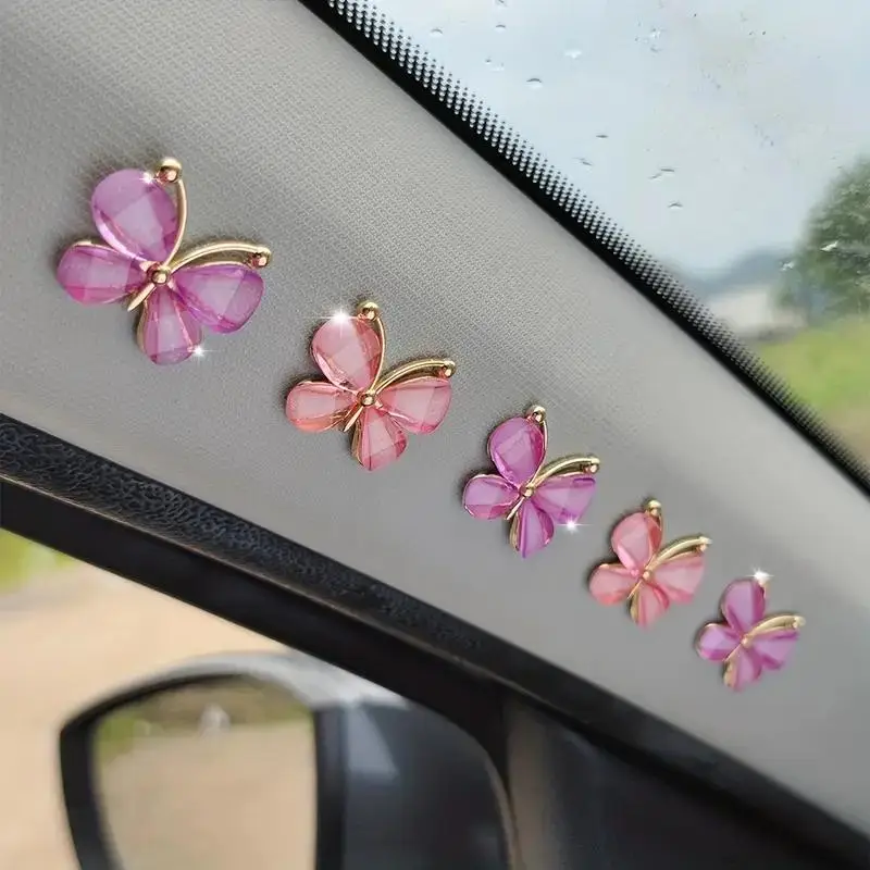 Butterfly Design Car Interior Decoration, Creative Car Center Console Interior Decoration, Car Interior Decorative Accessories for Women & Girls