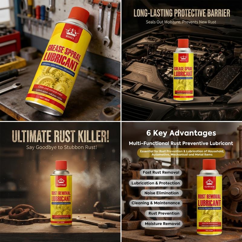 Car Nano Active Foam 3-in-1 Rust Remover | Fast-Acting Rust Removal No Scrub | 1-Step Clean Lubricate Protect | Long-Lasting Anti-Corrosion Shield | For Cars, Motorcycles & Bicycles