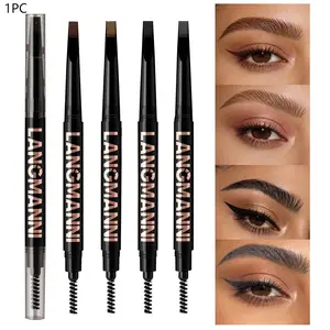 Double headed eyebrow pencil is waterproof, sweat proof, and anti smudging, with long-lasting natural makeup effect