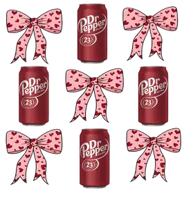 Dr. Pepper Bow DTF Transfer