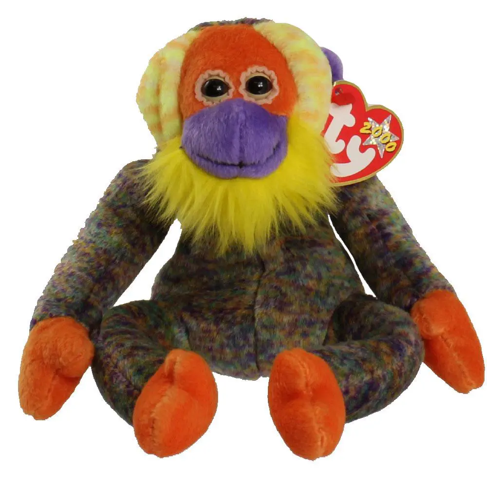 TY Beanie Baby - BANANAS the Monkey (8.5 inch) (2000) - MWMTs