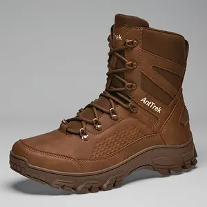 2025 New Hot Outdoor Combat Boots Men's, Thick-Sole Winter Anti-Slip Wear Resistant Training Tactical Shoes Footwear Boy