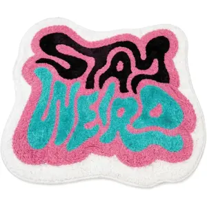 Irregular Shaped Tufted Area Rug, Colorful Graffiti Style Decorative Accent Rug, Soft  Tufted Floor Mat for Living Room Bedroom Dorm Decor