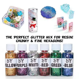 20ML Large Capacity Hexagon Laser Sequins, Flowing Paper Craft, Bookmarks, Personalized DIY, Holiday Decorations, Party Supplies