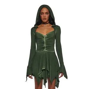 F Is For Fairies® Hooded Mini Dress - Green