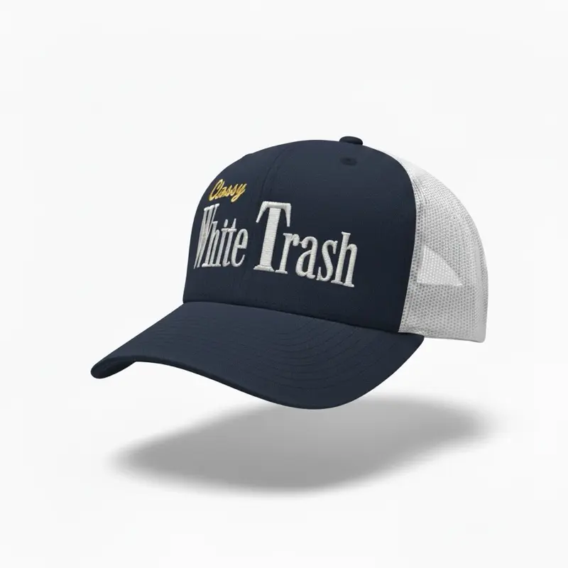 Classy White Trash Snapback Hat - One Size Fits Most, Casual Everyday ...