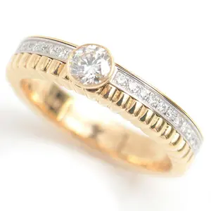 Boucheron 18K Yellow Gold White Gold Quatre Radiant Solitaire Diamond Ring Size 50