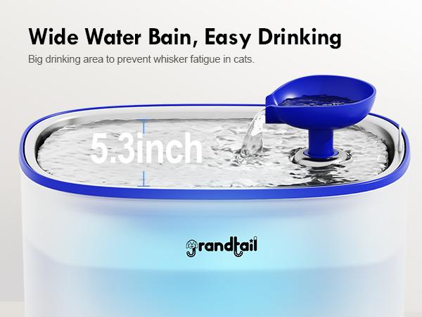 Cat & Dog Water Fountain, Featuring a Wireless Pump, 101oz/3L Capacity with Built-in LED Light, BPA-Free, and Dual Flow Modes for Pets