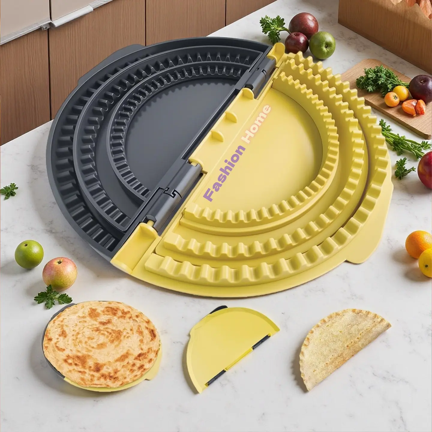 Gift for Mom 3-in-1 Tortilla Sealer and Quesadilla Maker for 10"+8"+6" Wraps | Adjustable & Detachable Crimper for Burritos, Tacos, Dumplings, Calzone, Sandwich | Dishwasher Safe Father's Day Gift#SummerVibes