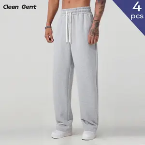 Clean Gent Men's Drawstring Waist Sports Sweatpants, Casual Regular Fit with Pockets, Classic Style Fashionable Comfortable Athletic Trousers Suitable for All Seasons, Men's Bottoms