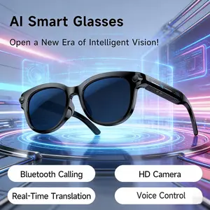 Ai Smart Glasses for Men & Women, Ai Translation, Bluetooth-compatible Calling, Music Player, Camera Control, Anti-Blue Light, Stylish Design