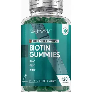 WeightWorld Biotin Hair Skin and Nails Gummies- 120 Count - Biotin for Hair Growth Women & Men - Biotin Gummies 5000mcg with 13 Essential Nutrients - Vegetarain - Non-GMO - Gluten-Free - Lactose-Free