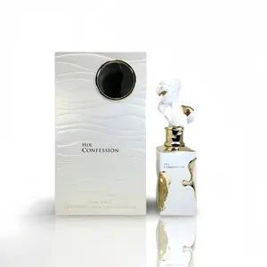 Her Confession Lady Perfume 100ml 3.4oz | Long-lasting fragrance, with notes of vanilla, jasmine, and tuberose | New release with a vanilla scent, HER luxury sculpted perfume - woody floral long-lasting fragrance