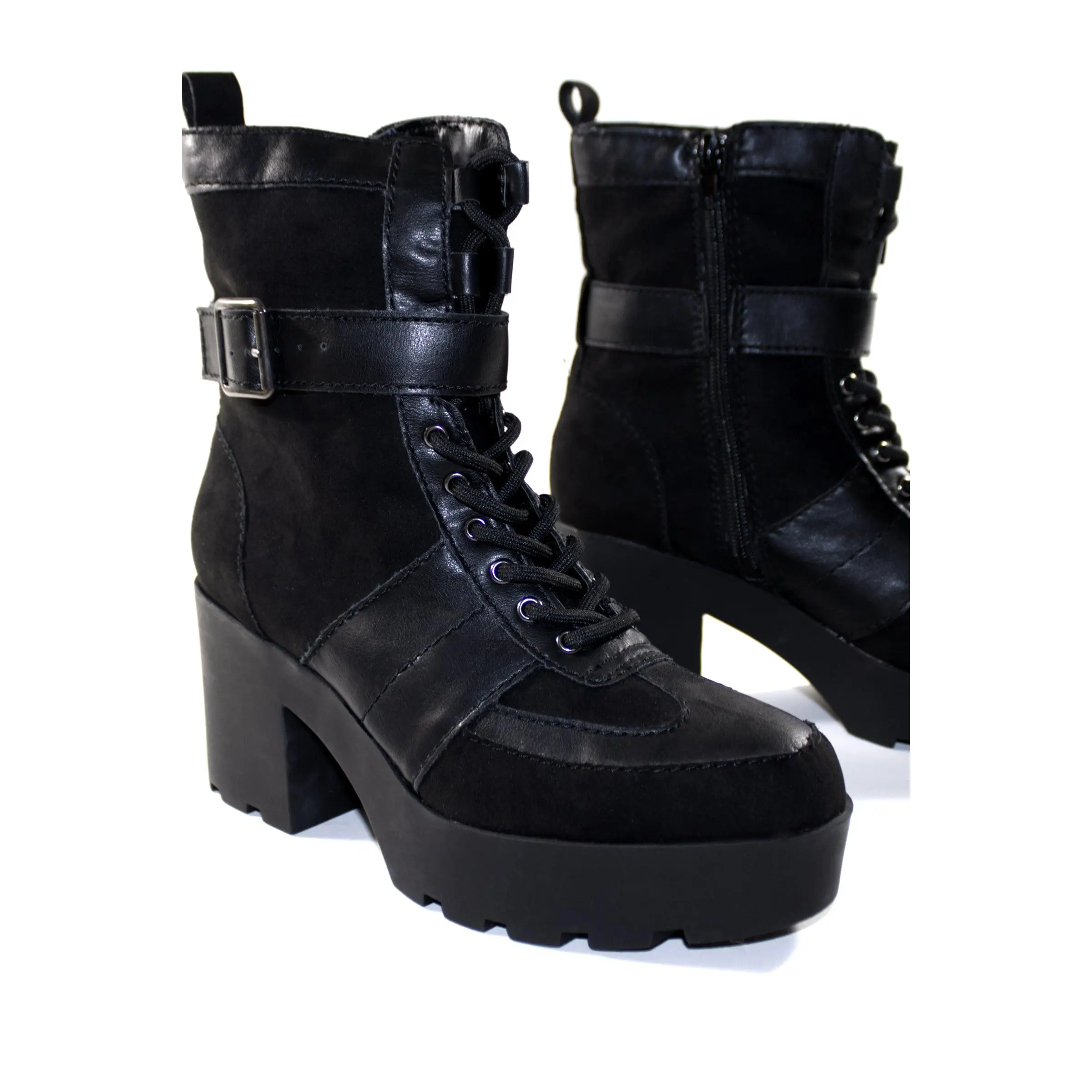 CARO Platform Combat Boots - Black