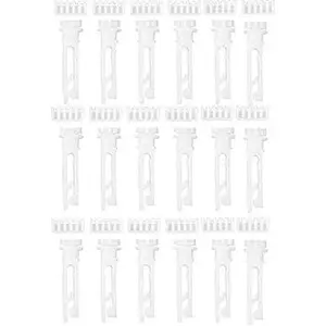 18 Sets Vertical Blinds Replacement Stem and Gear Repair Kit White Plastic Carrier Stem Gear Replacement Parts for Headrail Curtain Accessories