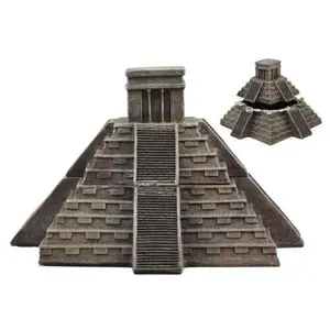 Mesoamerican Aztec Pyramid Of The Sun And Moon Decorative Jewelry Box Figurine