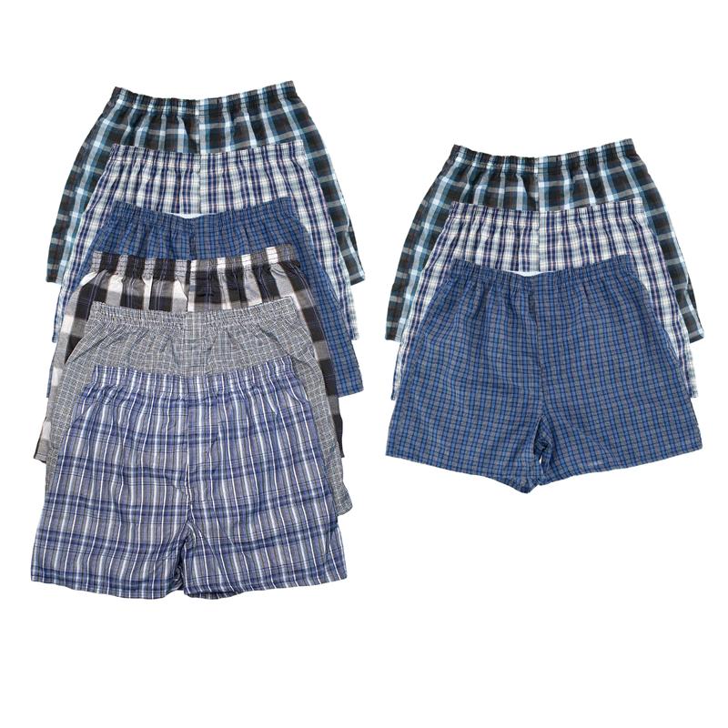 Men's 9-Pack Classic Woven Boxer Shorts - Random Assorted Color Pack, Polyester Fabric, Soft Breathable High-Quality Underwear, Relaxed Fit, Elastic Waist for Daily Wear