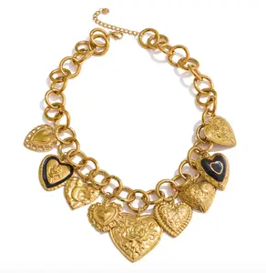 Vintage Hearts Neckalce