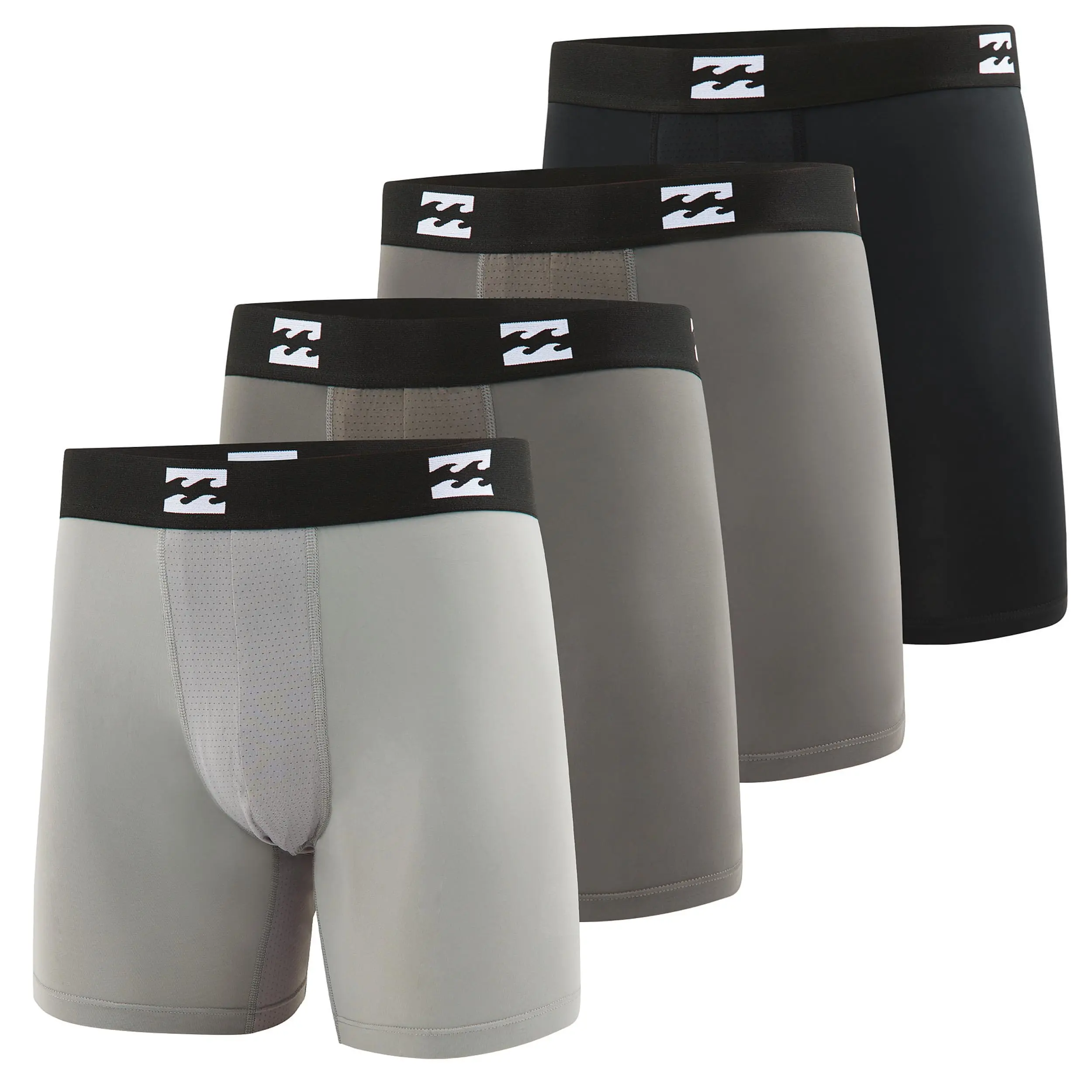 Billabong Mens Underwear 4 Pack Microfiber Performance Boxer Briefs for Men