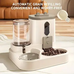 A Safe Choice for Travel! Cat Feeding with Water 2-in-1, Dry And Wet Separation Large Capacity,Automatic Cat Feeder Quantitative Feeding  to Ensure The Health Of Your Pet's Diet Cute And Interesting Water And Food Dispenser,Christmas Gift