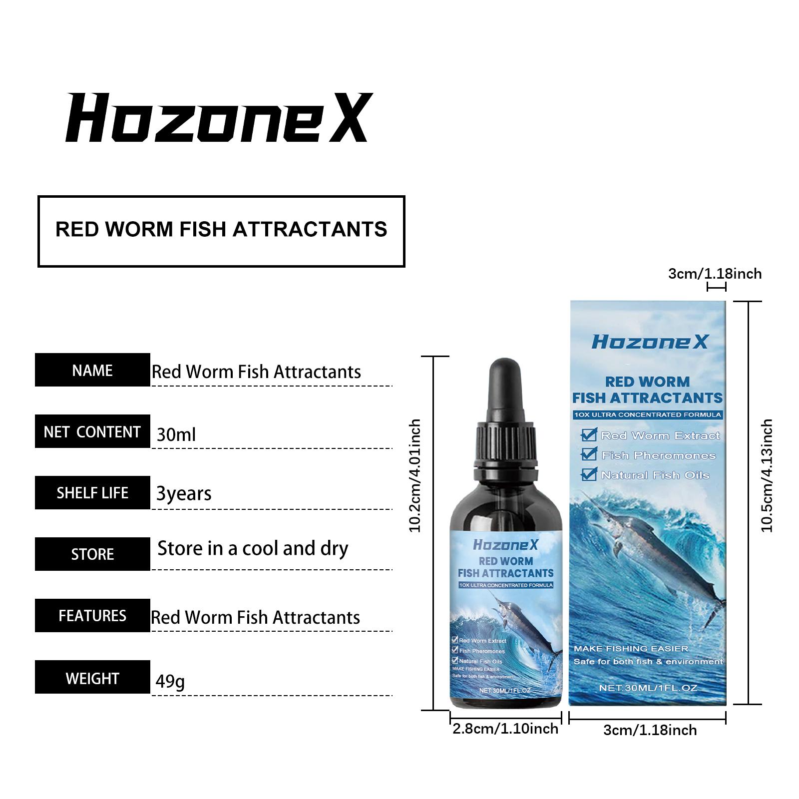 2PCS HozoneX Bloodworm Fishing Bait Attractant — Bloodworm Formula Feeding Stimulant Additive for Wild Fishing Fish Lure & Attractor