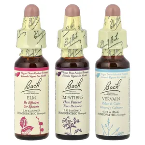 Bach Original Flower Remedies, Motivation Kit, Get It Done, 3 Droppers, 0.35 fl oz (10 ml) Each