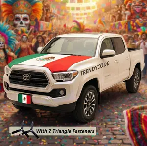 Patriotic Mexico Car Hood Cover & Window Flags Set | Bandera de México Mexican Pride Gift for Men | Perfect for Cinco de Mayo, Sept 15, Holidays & World Cup 2026 Fans