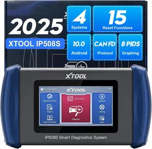 XTOOL IP508S OBD2 Scanner for ABS SRS Engine Transmission System, 9 Reset Services, 8-In-1 Graph, Car Diagnostic Tool ABS Bleed, Injector Coding, Oil Reset, EPB, SAS, BMS, Throttle, TPMS Reset Bi-Directional Diagnostic Automotive Vehicle