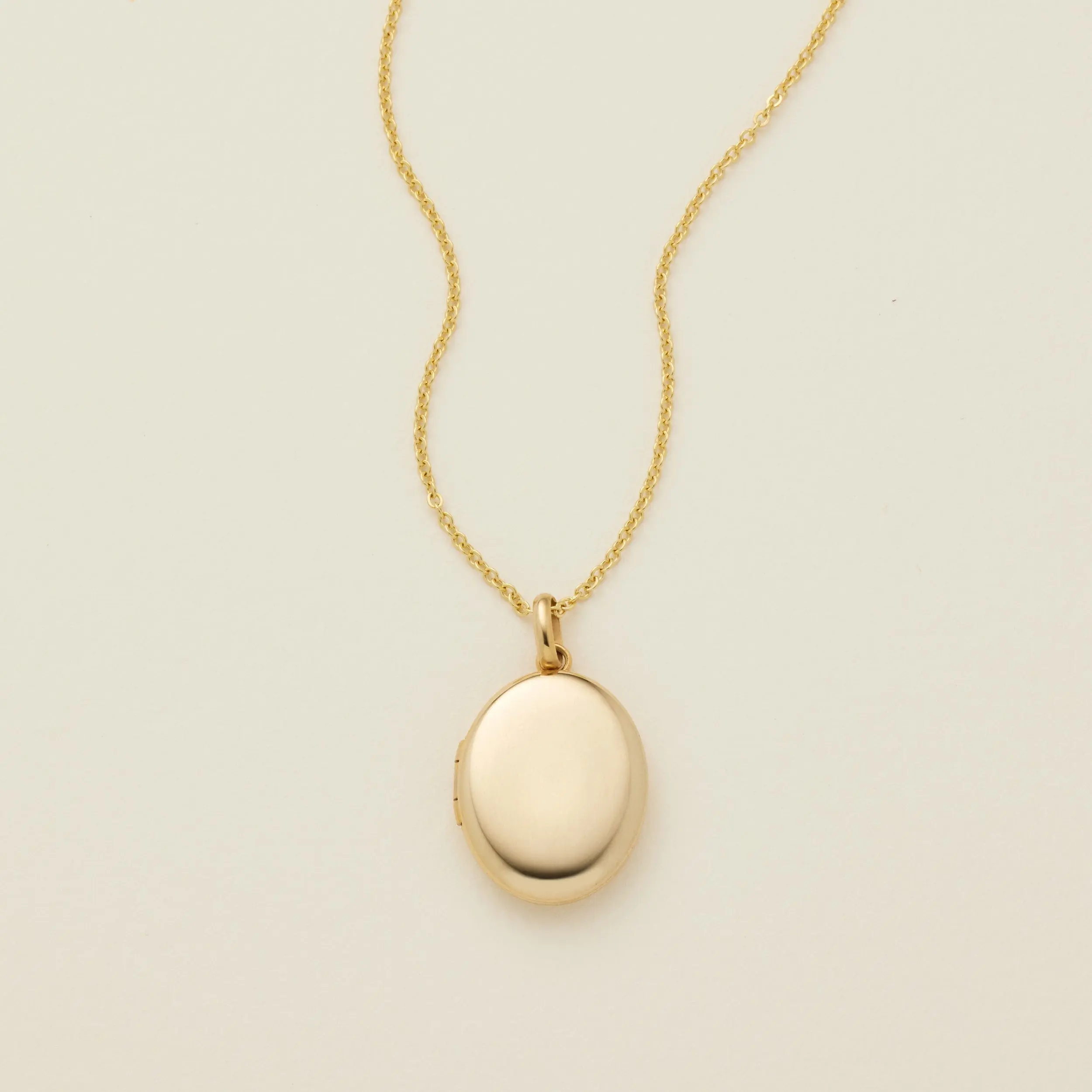 Mini Oval Locket Necklace