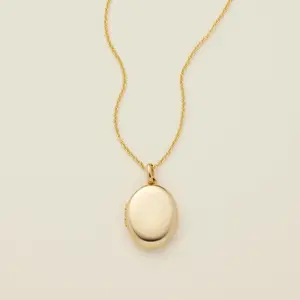 Mini Oval Locket Necklace